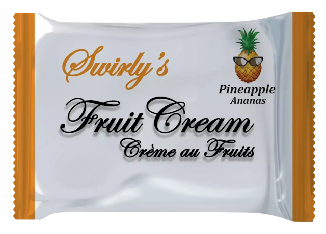 fruit cream pineapple candy packet
