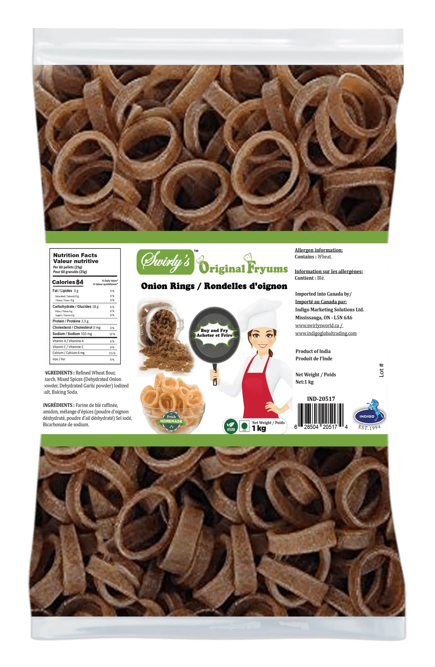 Buy Veganic Crunchy Onion Rings Fryums Papad with Tastemaker - 400gm |  Healthy Snacks | Fry Or Microwave | Lord of The Ring Shape Online at Best  Prices in India - JioMart.