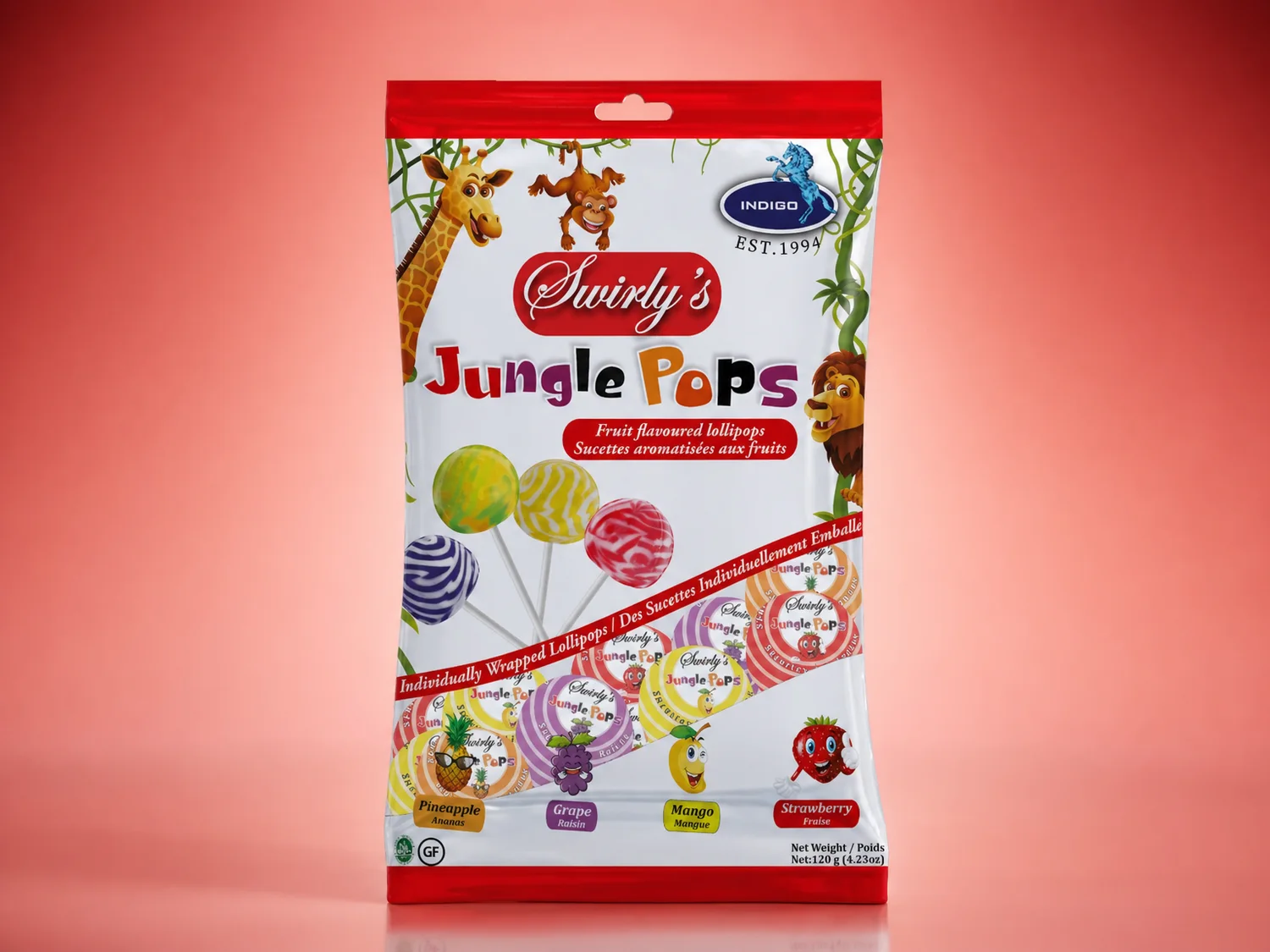 Swirly's Jungle Pops packet