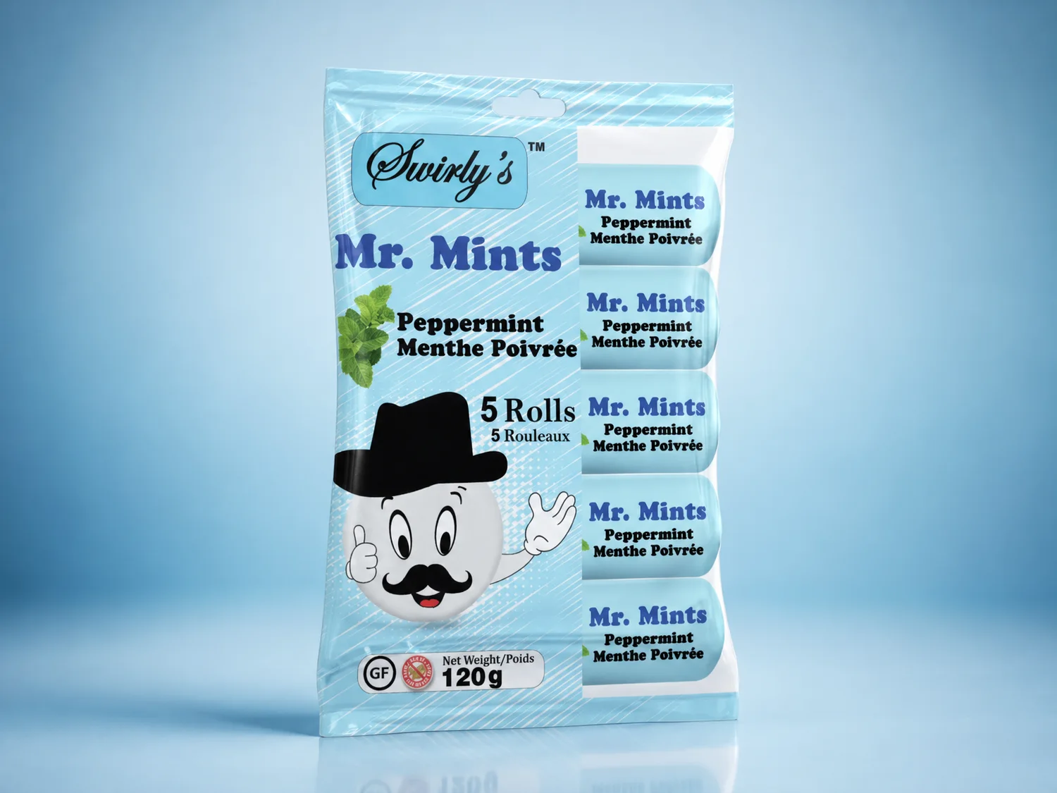Mr. Mints Peppermint Rolls packet