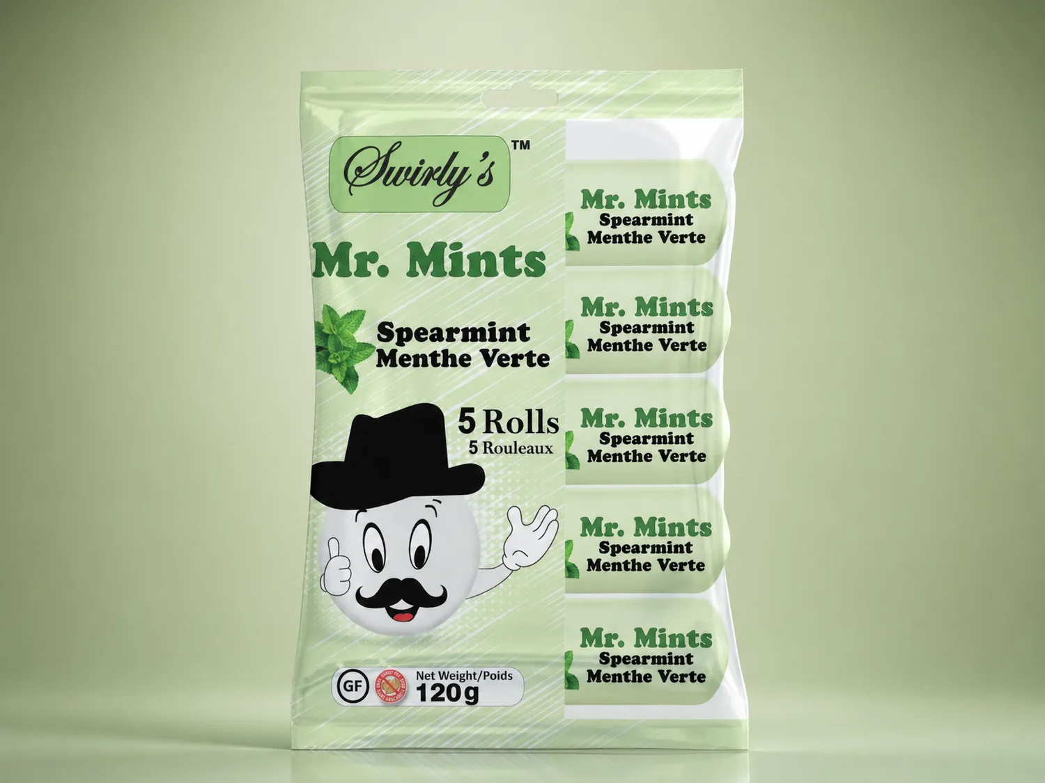 Mr. Mints Spearmint Rolls packet
