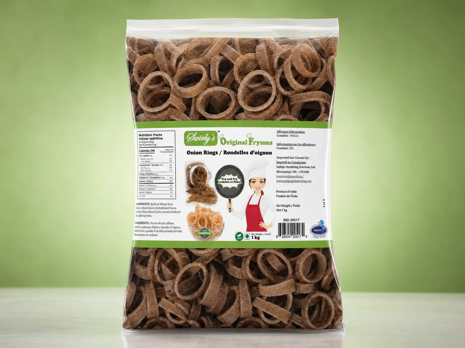 Fryums Onion Rings 1kg foodservice pouch